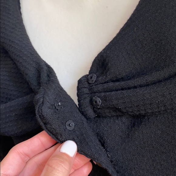 Tahari Wool Textured Bow Closure Blazer Black 8 - Picture 5 of 10